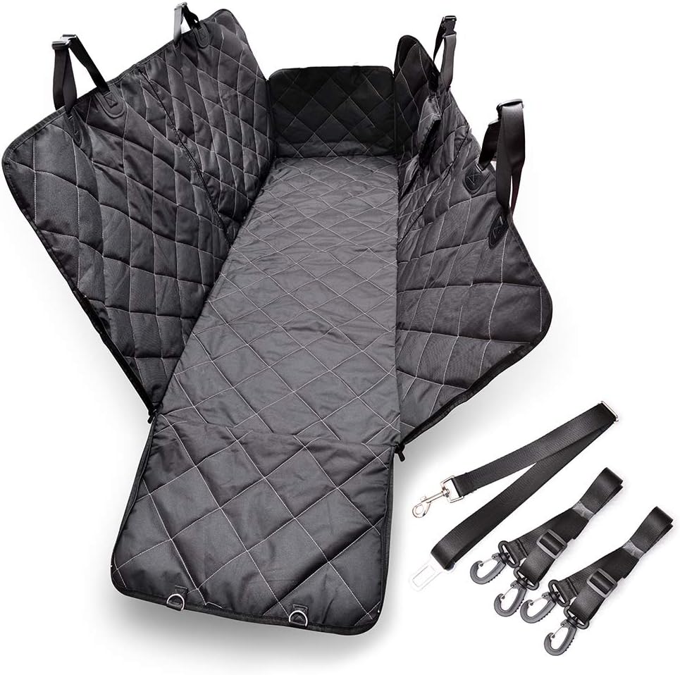 Waterproof Hammock Car Seat Cover for Dogs (Gray, 56") Pack of 2 R243