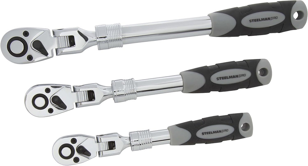 3-Piece Chrome-Vanadium Steel Ratchet Tool Set C35086