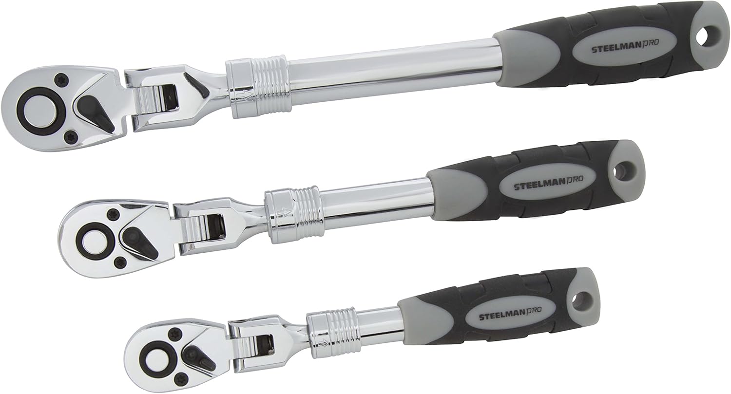 3-Piece Chrome-Vanadium Steel Ratchet Tool Set C35086