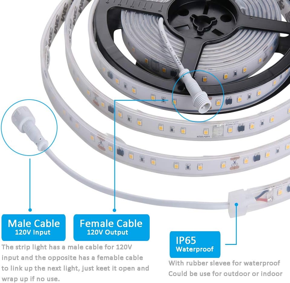 Dimmable LED Strip Lights 16.4ft Under Cabinet Light I5340