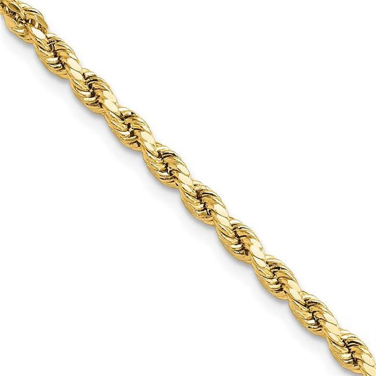 10 Karat Yellow Gold 3mm Diamond-cut Rope Chain C719356