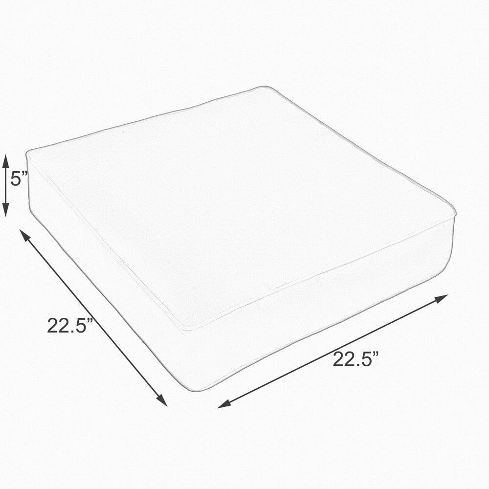 Sunbrella Corded Deep Seating Chair Cushion 25 in w x 25 in d T8828