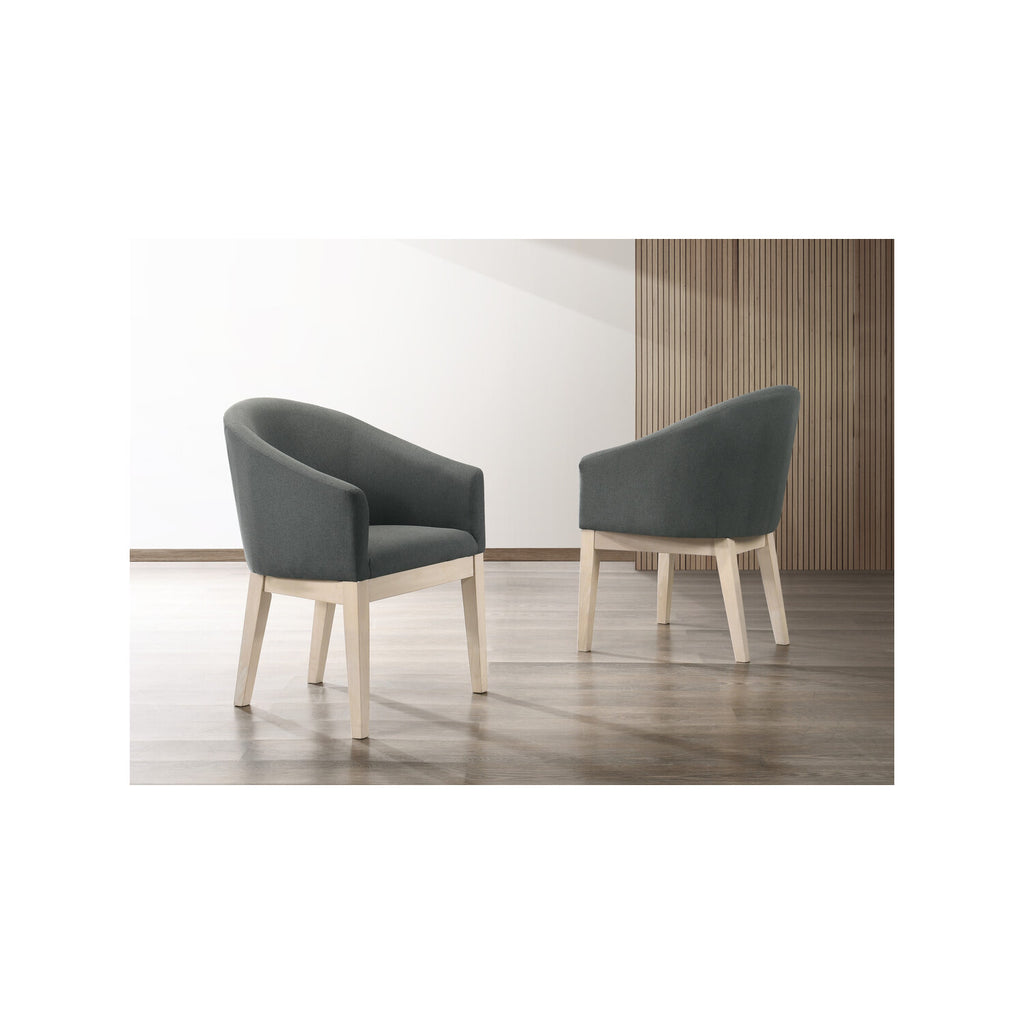 Gray Fabric Accent Chairs and Side Table Set R997069
