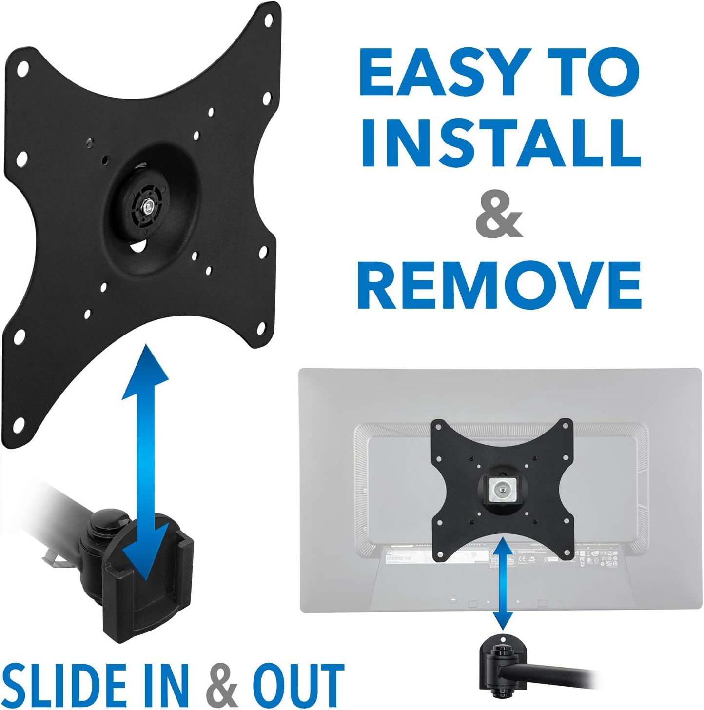 TV Wall Mount Bracket for 13-42 Flat Screens and Monitors, VESA 75 to 200, 44 Pound Capacity I70904