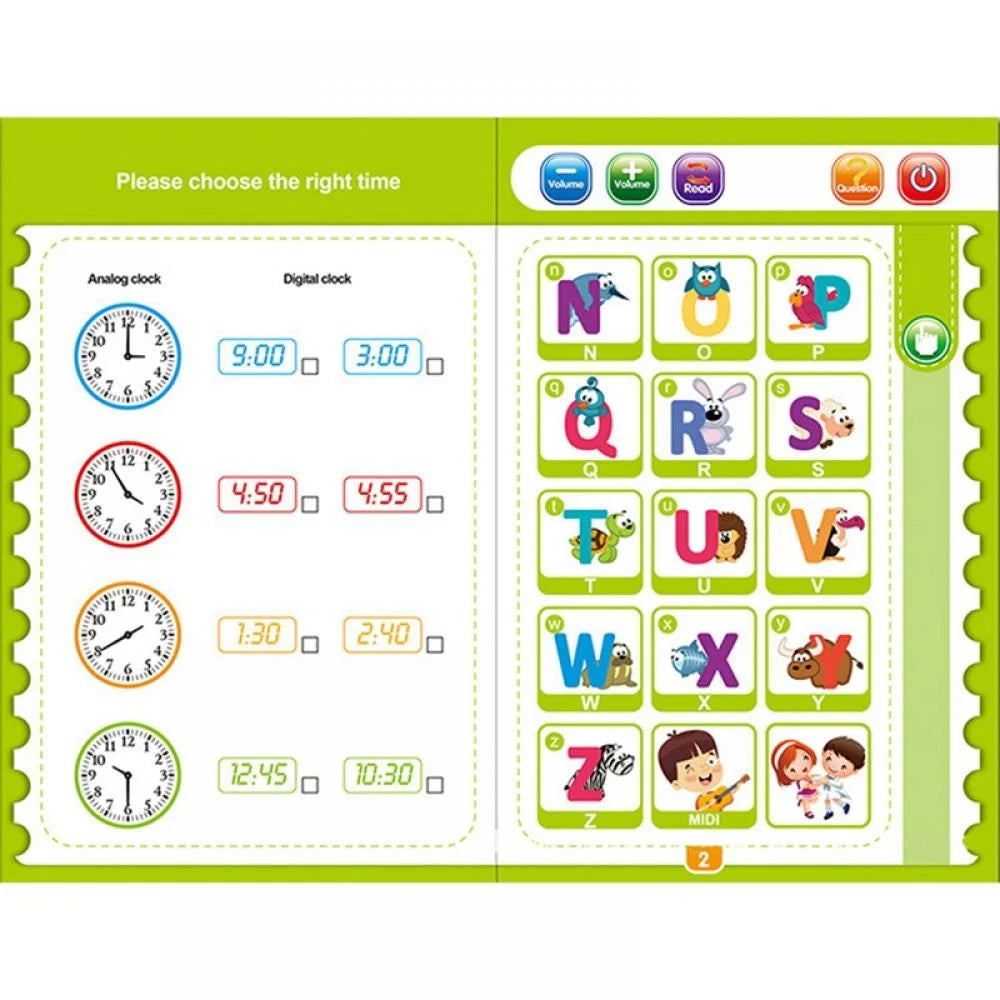 Sound Book for Children English Letters & Words Educational Toys C41791