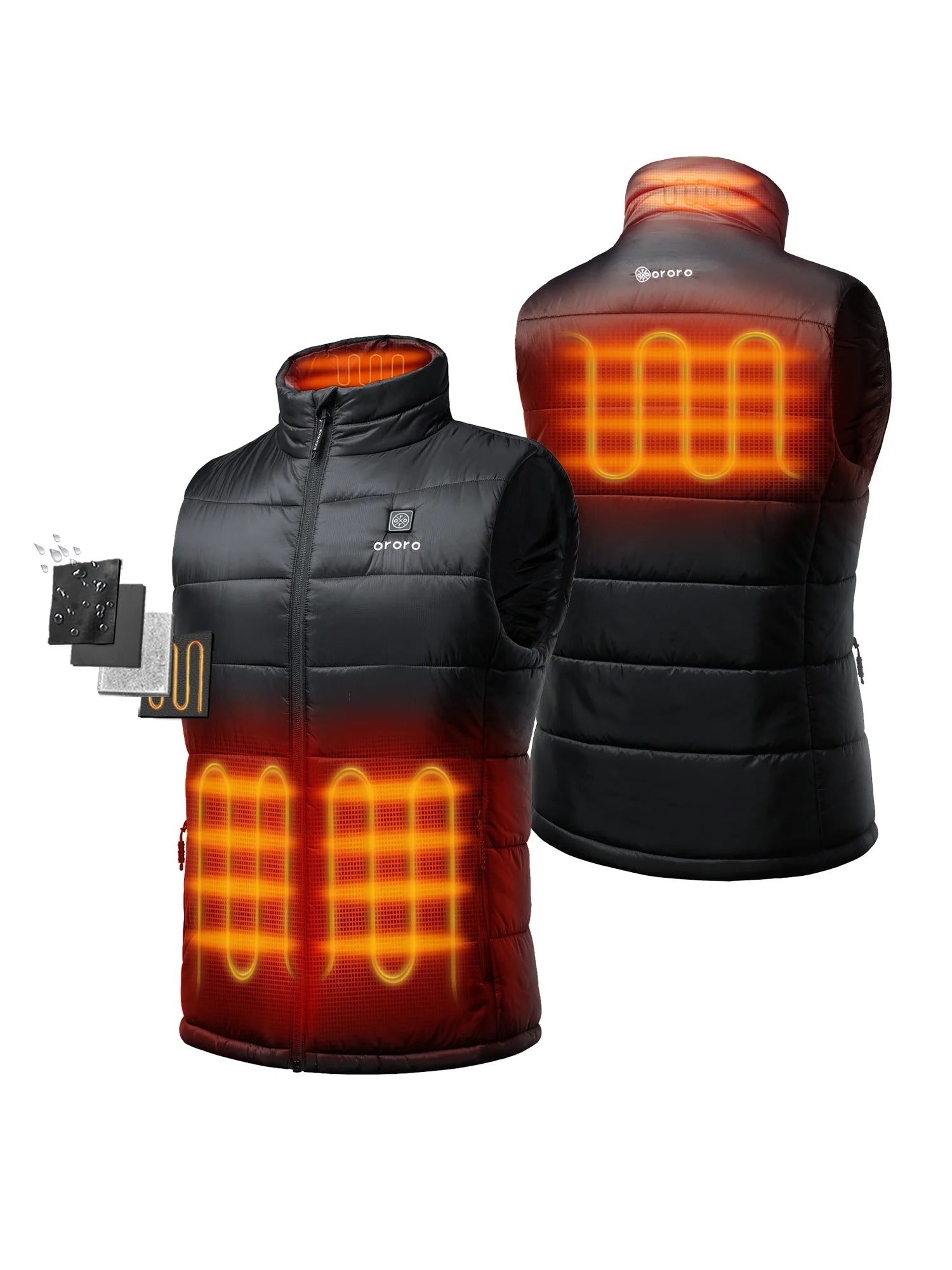 Heated Vest with Battery (Black, M) W57032
