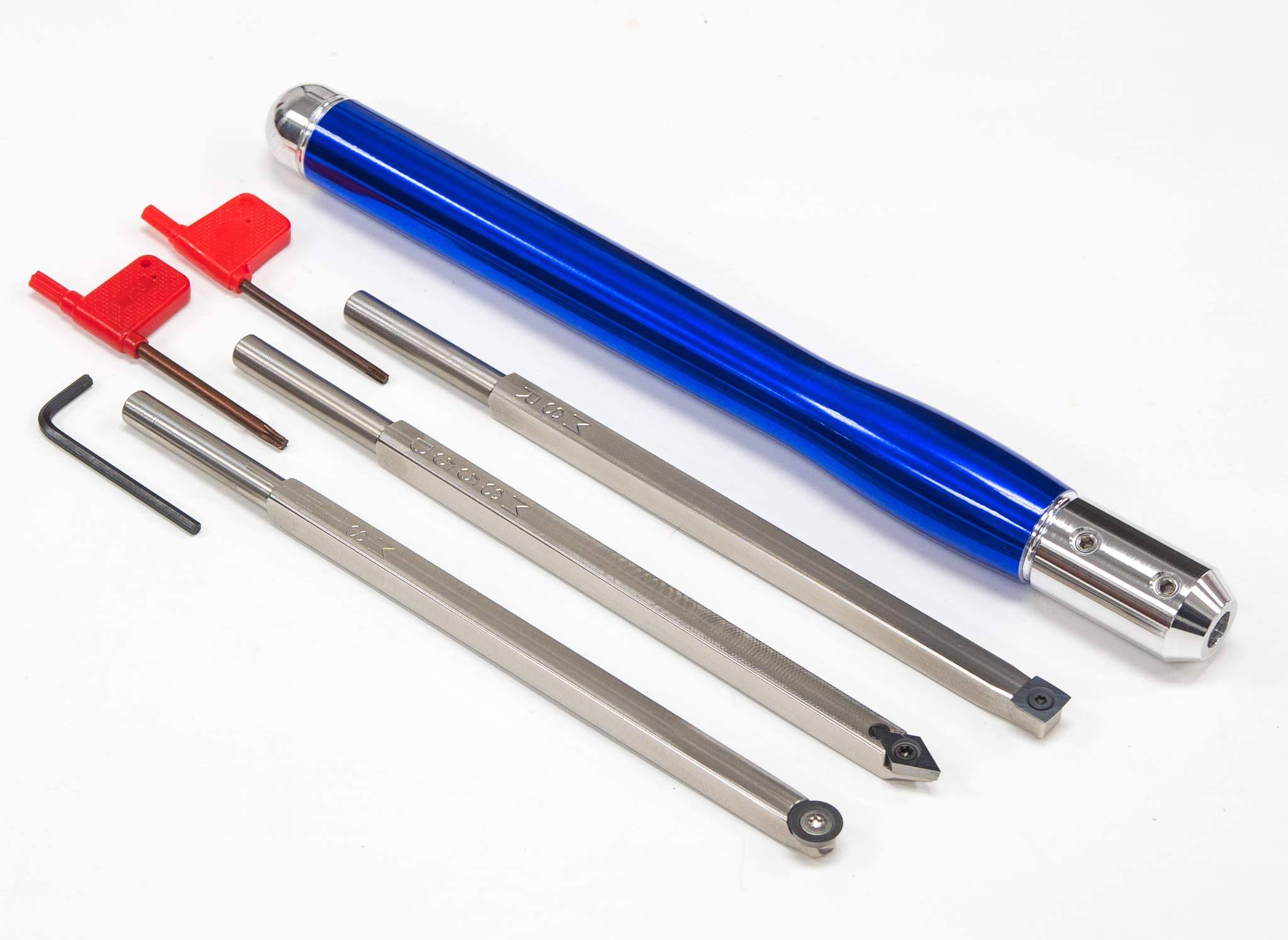 Carbide Turning Tools Set of 3 with Interchangeable Handle W374011
