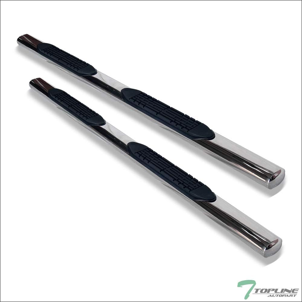 4" Oval Polished Stainless Steel Side Step Nerf Bars Rail Running Boards H594154