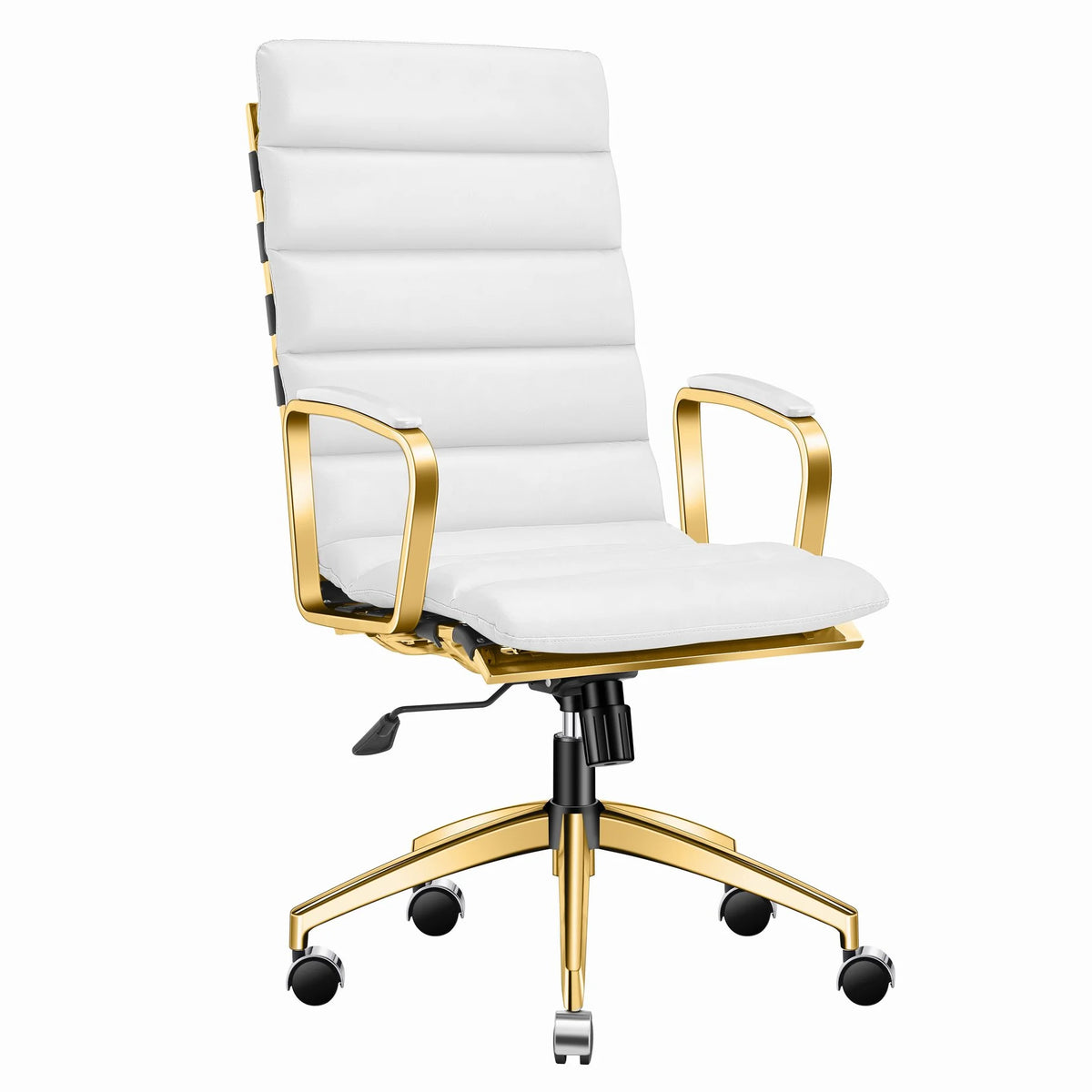 High Back Executive Office Chair with Armrest Adjustable Swivel Chair in Vegan Leather Z654542