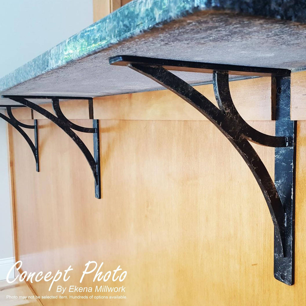 Wrought Iron Bracket Antiqued Pewter T15225