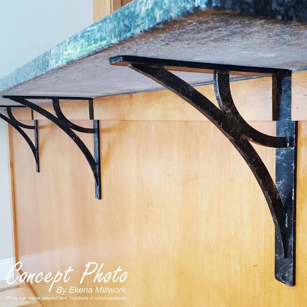 Wrought Iron Bracket Antiqued Pewter T15225
