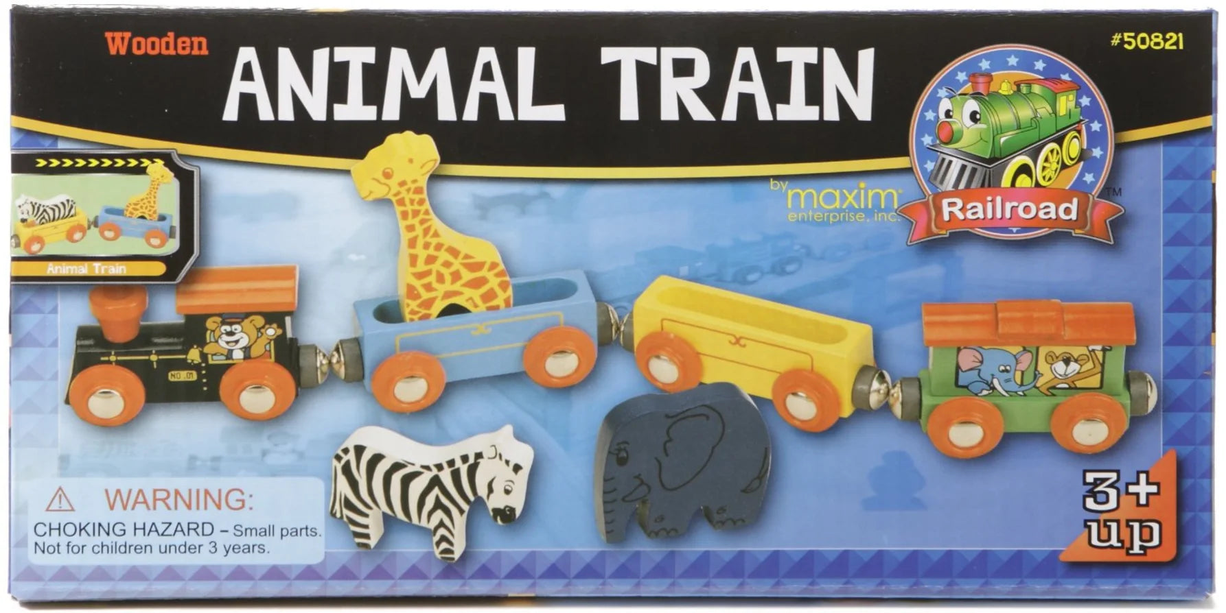 7 Piece Wooden Animal Train Set S784
