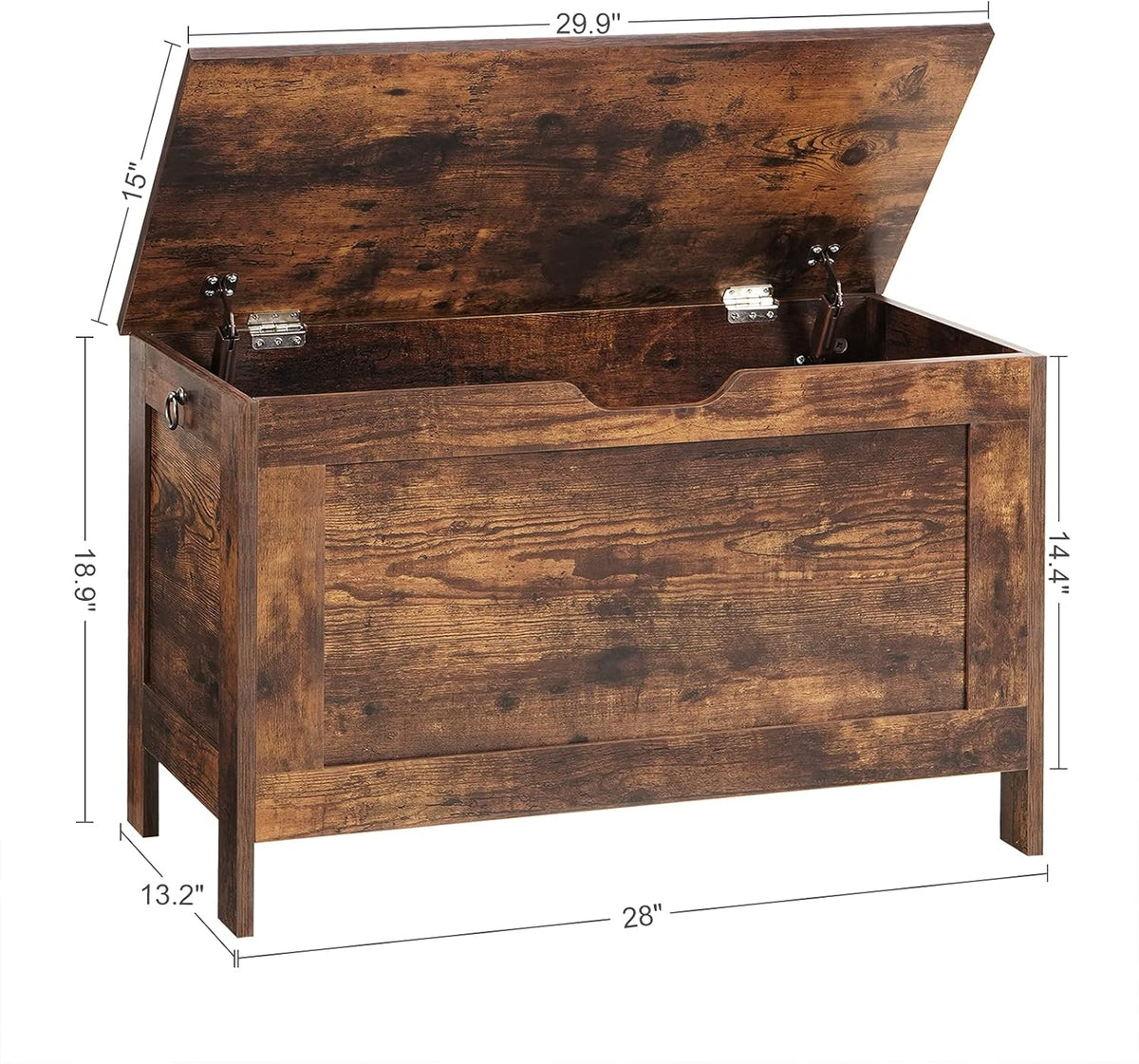 Rustic Brown Lift Top Storage Chest D44716