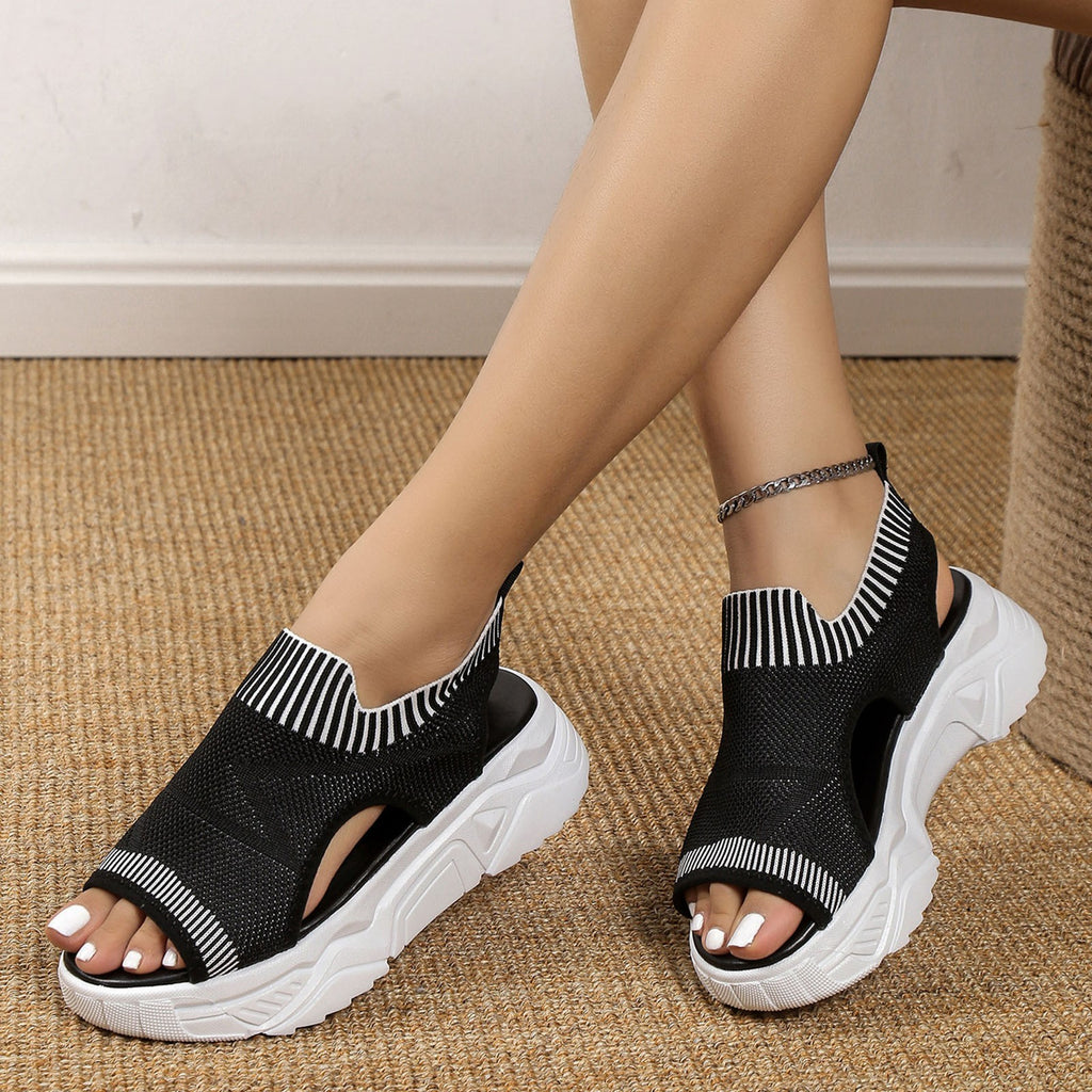 Thick Sole Wedge Fish Mouth Sandals G97897