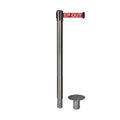 Satin Stainless Steel Retractable Belt Stanchion with Removable Base N39320