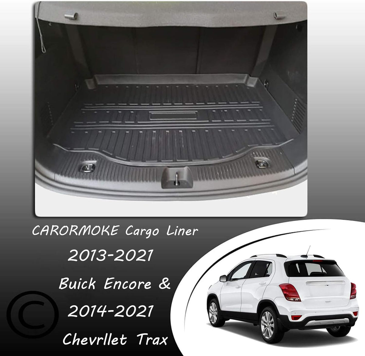 Cargo Liner Trunk Mat Cargo Tray Black Pack of 2 B128727
