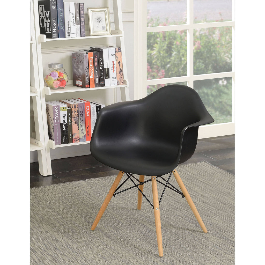 Dark Brown Plastic Dining Chairs (Set of 2) A63992