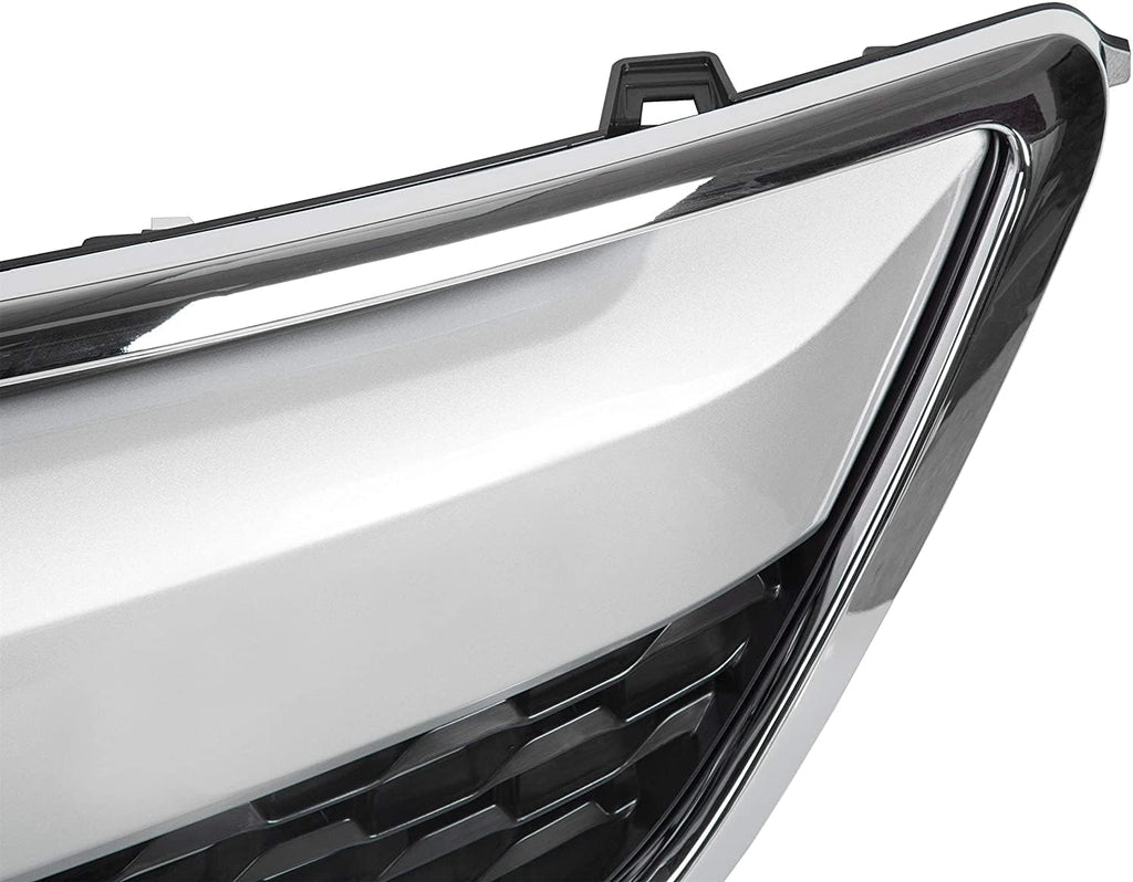 Silver Black Front Grille Cover S571385