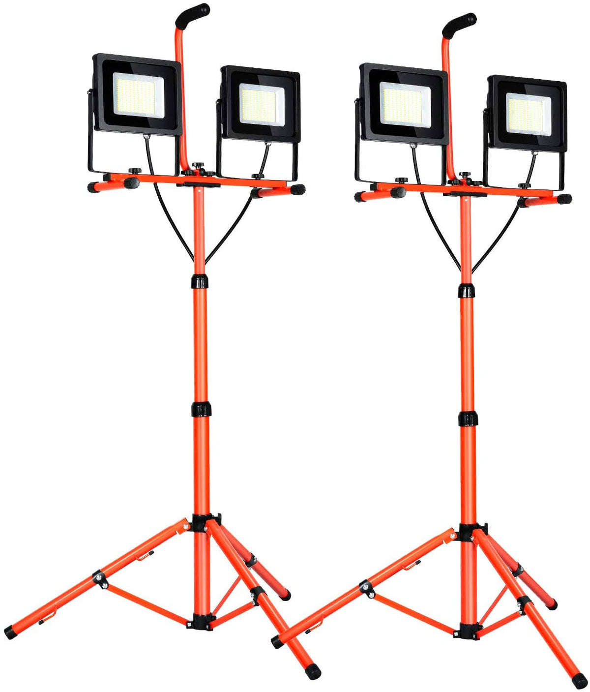 100W 10000 Lumen Dual-Head LED Work Light with Metal Telescopic Tripod Stand G35471