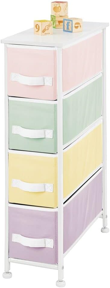 4 Drawer Tall Storage Tower Organizer Nightstand T667