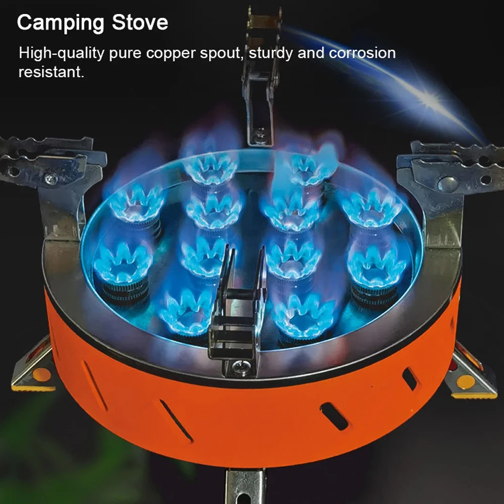 12 Core Windproof Backpacking Stove with Piezo Ignition R9078