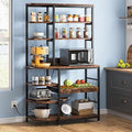 10-Tier Microwave Oven Stand with Power Outlets and Pull-Out Drawer B5303