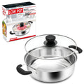 11 inch Stainless Steel Low Pot with Glass Lid 6.5 QT G600947