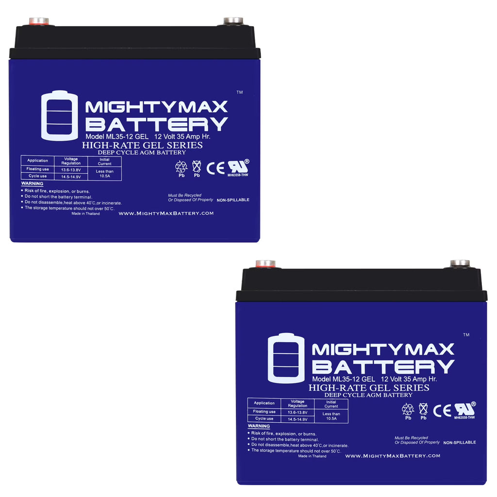 12V 35AH GEL Battery 2 Pack Y411