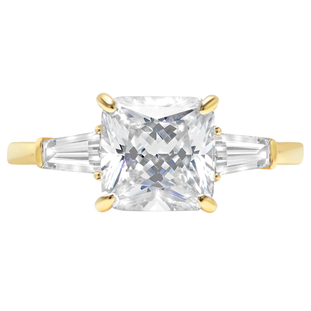 18K Yellow Gold Three-Stone Diamond Engagement Ring E64780