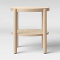 Round Wood Accent Table Natural O491807