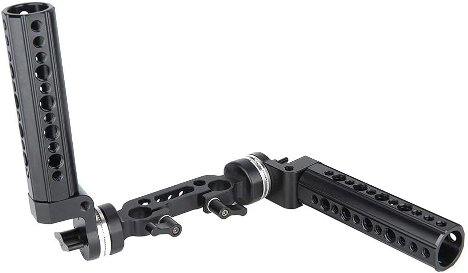15mm Shoulder Rig Handle Kit Rosette Mount Grips for DSLR Camera Cinema Camcorder F80632