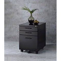 Black 3-Drawer Mobile Vertical Filing Cabinet Z488