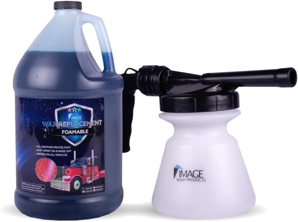 Foam-on/Rinse-Off Coating with Garden Hose Foam Cannon and Gallon of Wax Replacement F4231