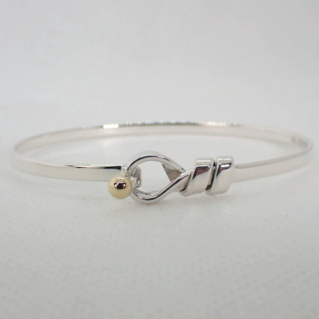 Tiffany 925 750 combination hook & eye bangle Z717