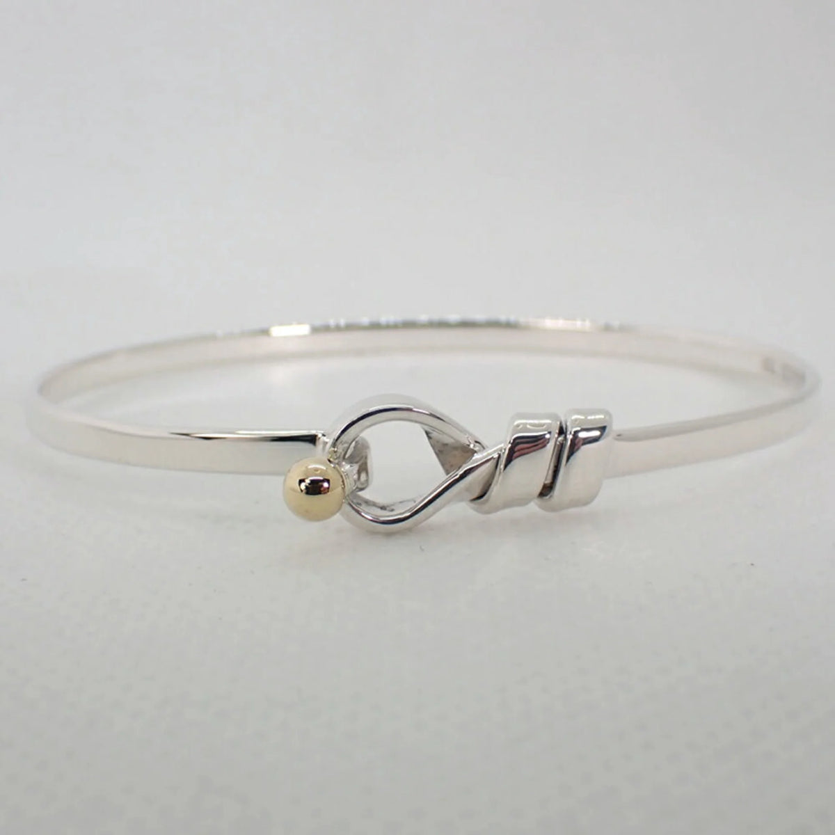 Tiffany 925 750 combination hook & eye bangle Z717