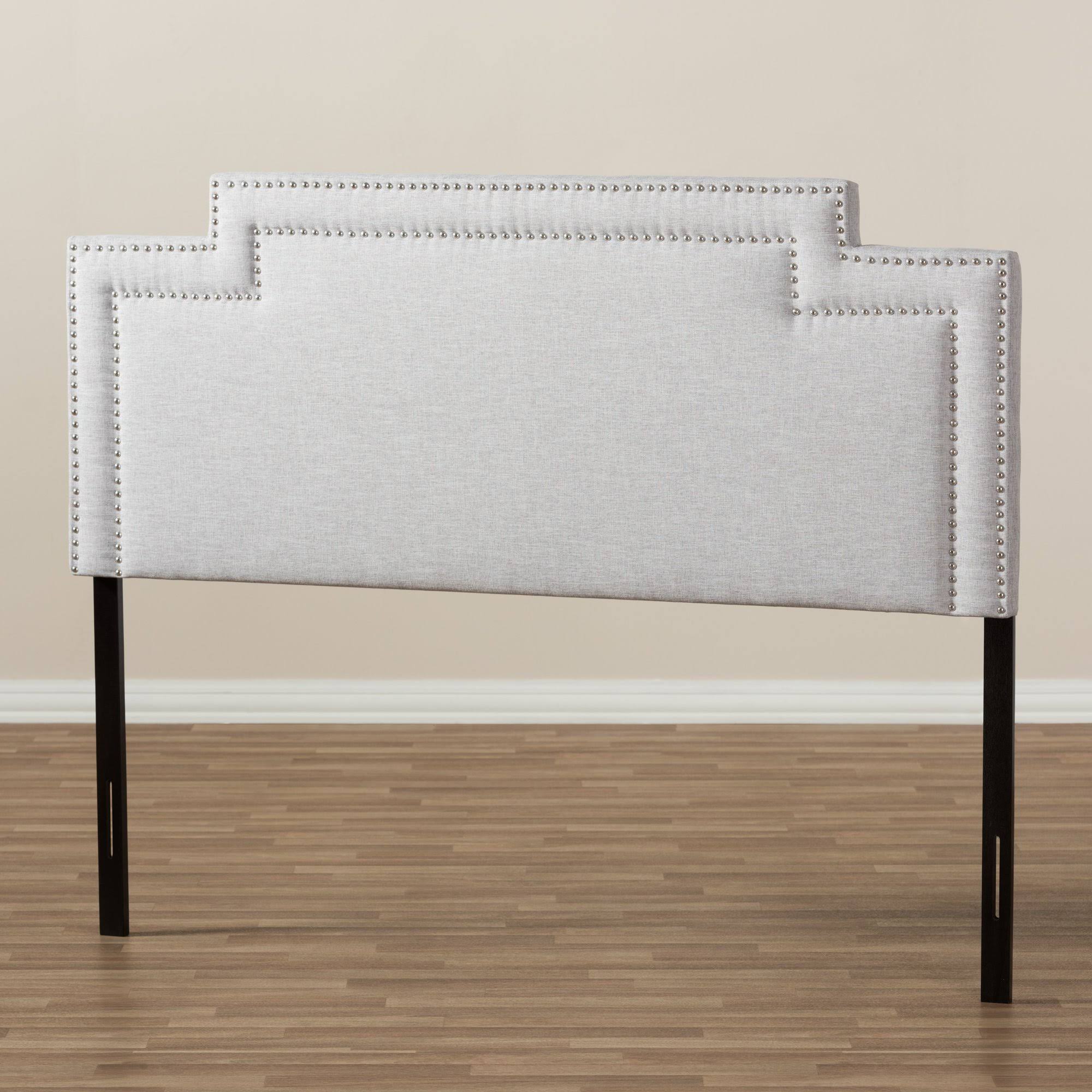 Greyish Beige Fabric Full Size Headboard Z68756