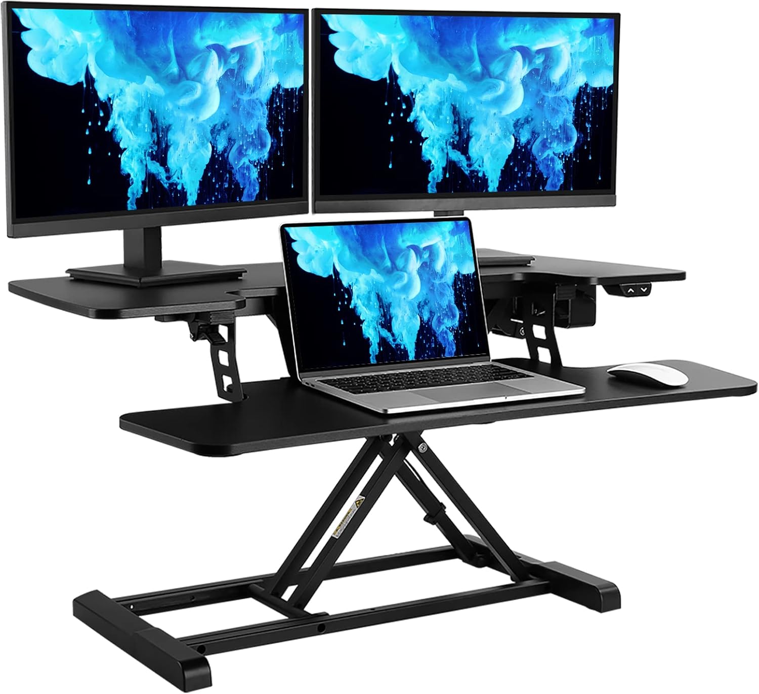 Electric Standing Desk Converter with Quick Release Keyboard Tray B21610
