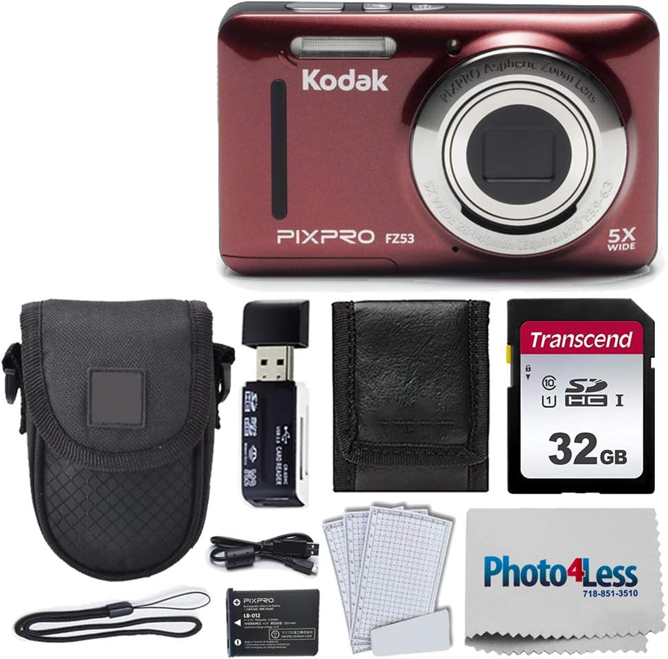 16.15MP Digital Camera (Blue) with Point & Shoot Case and 32GB SD Memory Card Y501