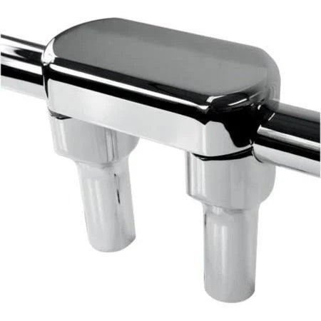 Solid Handlebar Riser Top Clamp Kits 4in Tall Chrome O487696