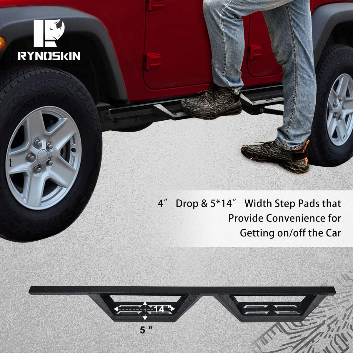 4 Door Running Boards & Steps Nerf Bars Side Steps Off Road Step Bars N606