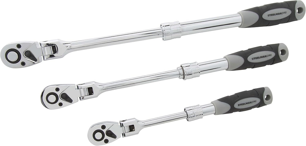 3-Piece Chrome-Vanadium Steel Ratchet Tool Set C35086