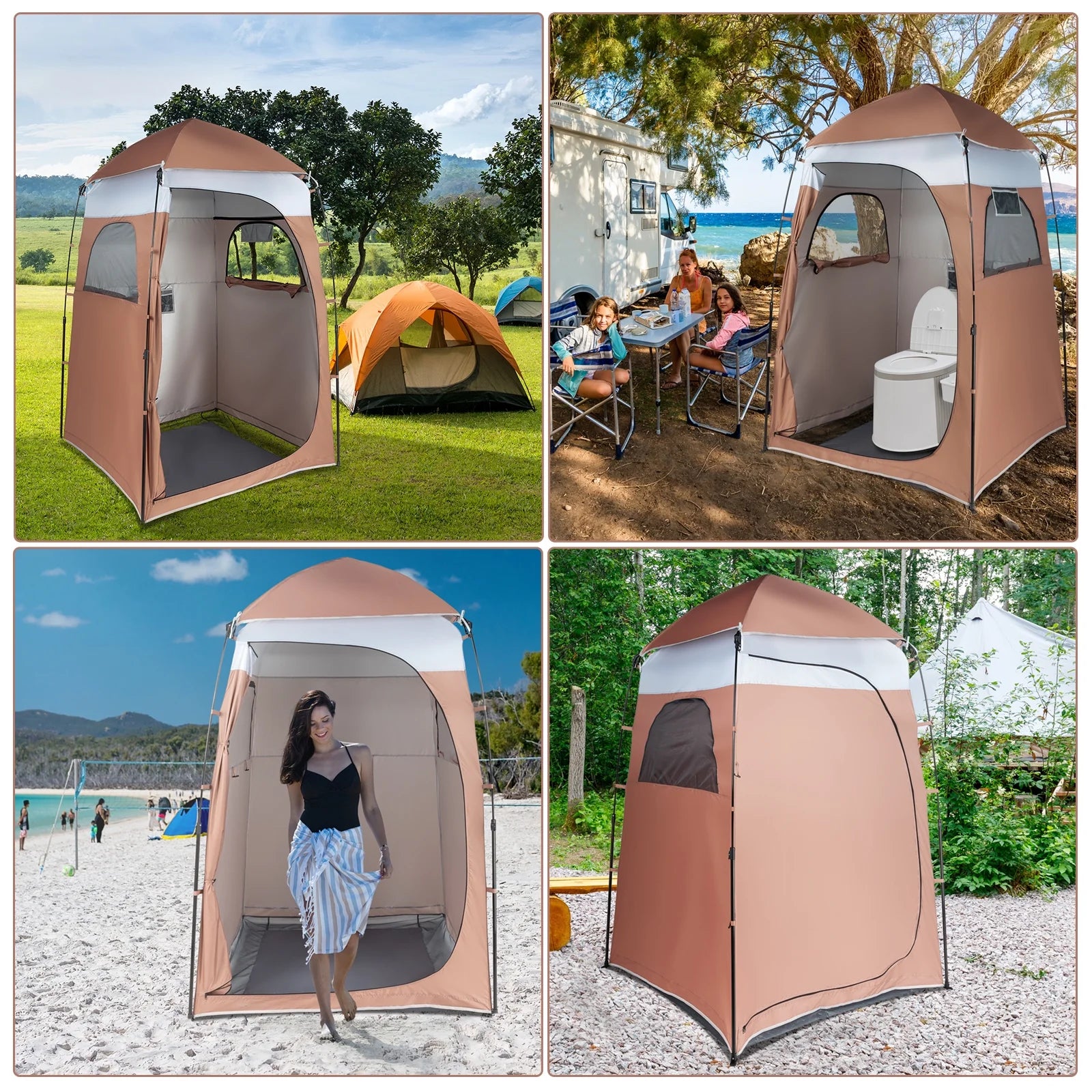 Portable Outdoor Shower Tent Camp Toilet Rain Shelter B2312