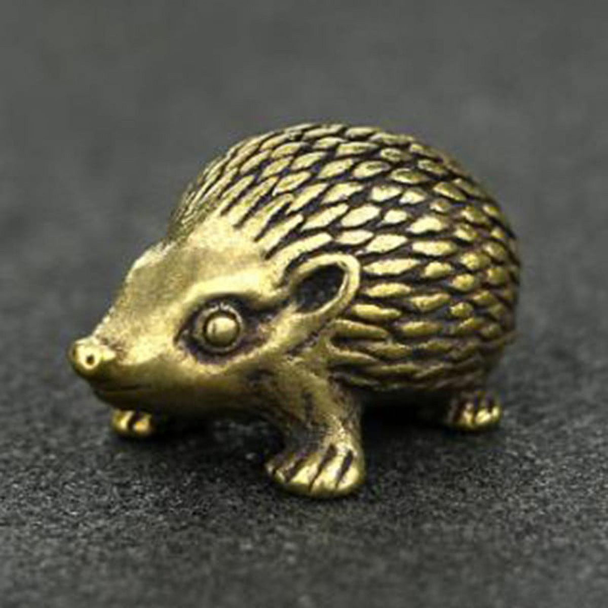 Vintage Brass Hedgehog Statue Ornaments N774784