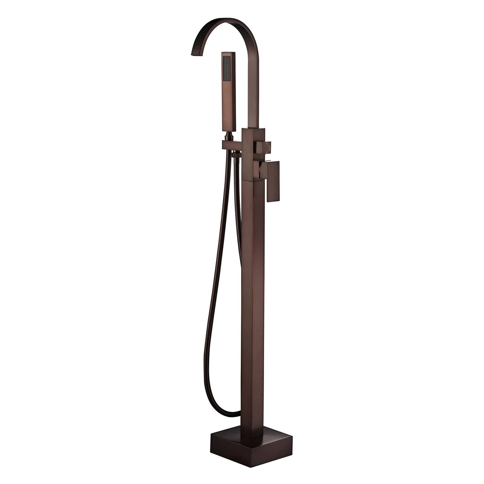 Oil Rubbed Bronze Gooseneck Tub Faucet with Hand Shower F1779