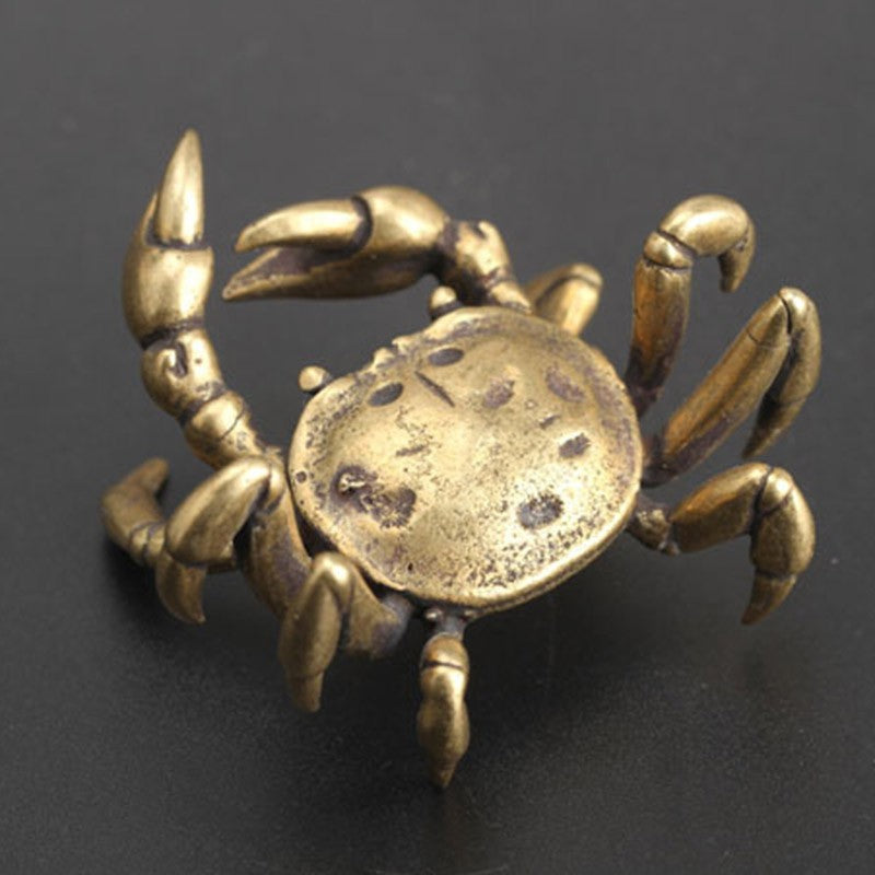 Solid Copper Crab Miniature Figurines V43504