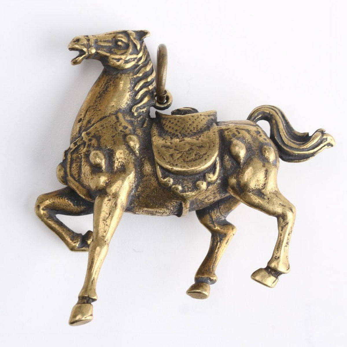 Solid Copper Race Horse Miniature Figurines Desk Decor Ornament Handmade Crafts C3802