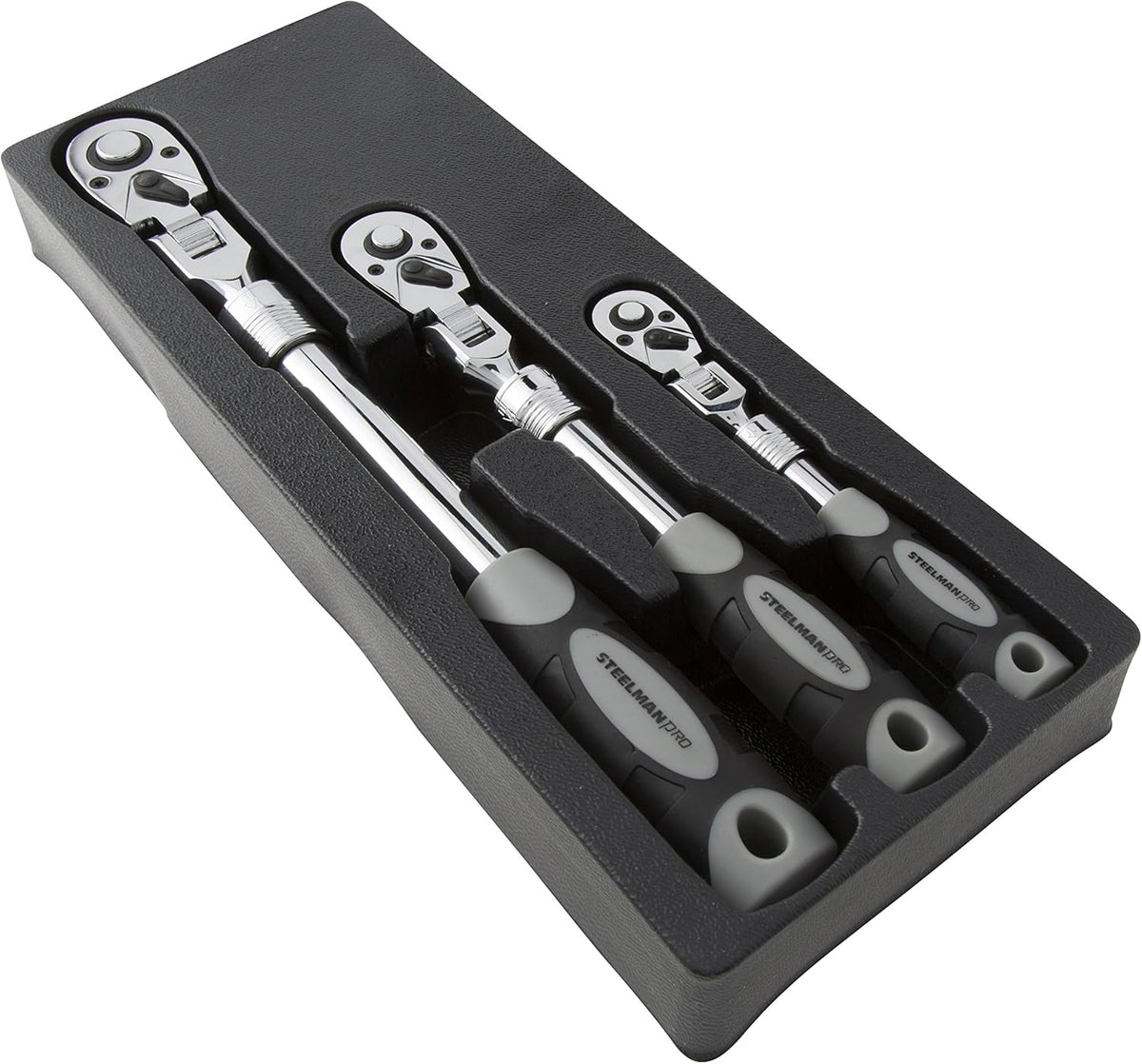 3-Piece Chrome-Vanadium Steel Ratchet Tool Set C35086