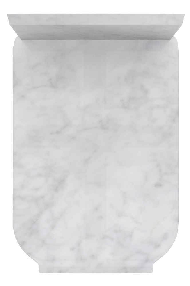 Antique Bianca Carara Marble Top C540
