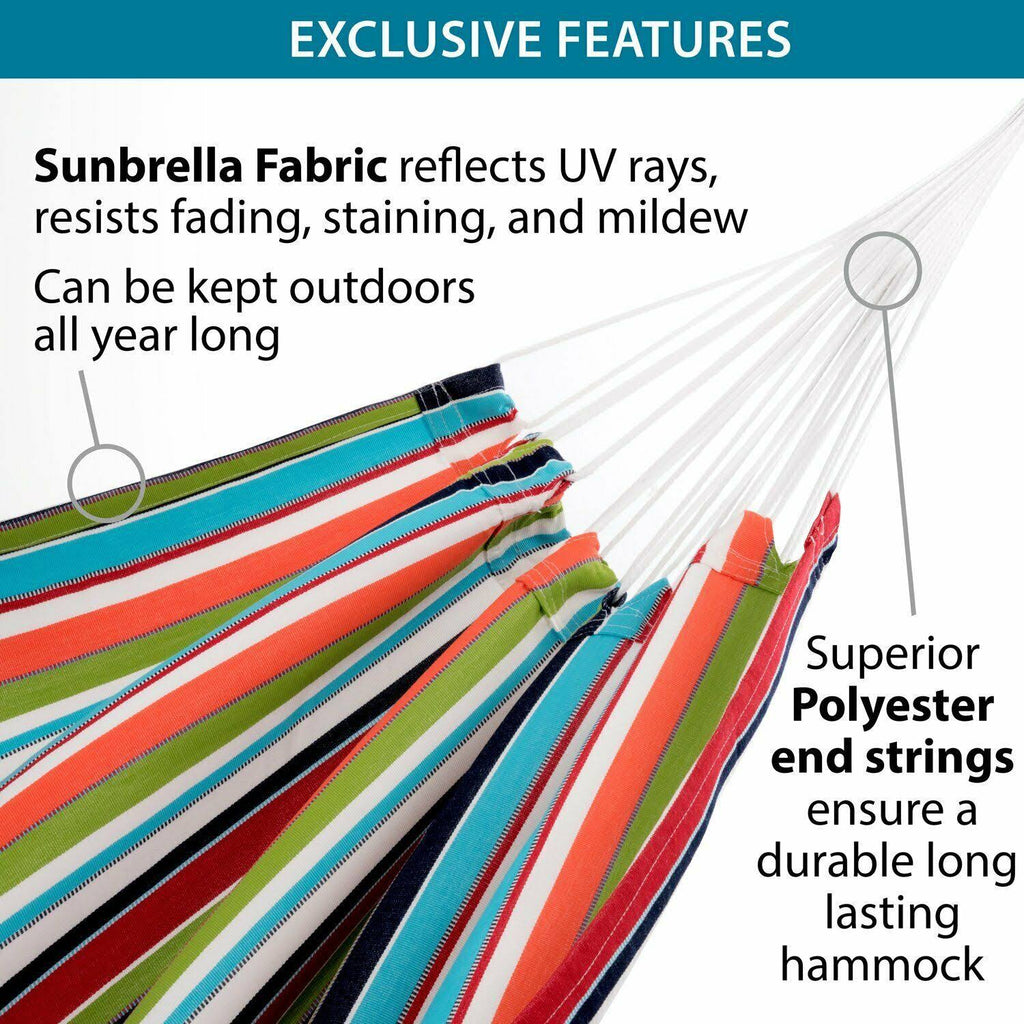 Brazilian Double Sunbrella Carousel Confetti Hammock Q562258
