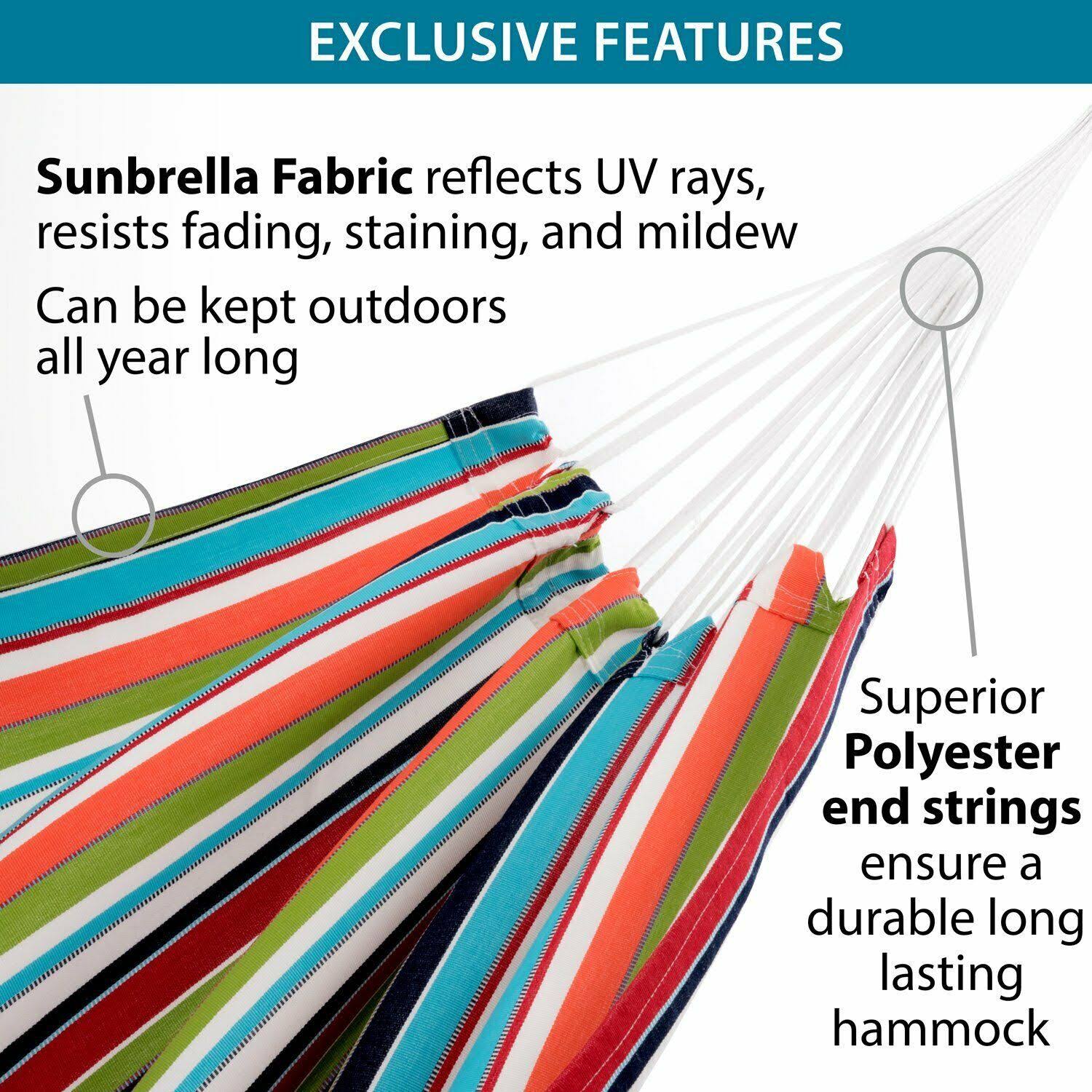 Brazilian Double Sunbrella Carousel Confetti Hammock Q562258